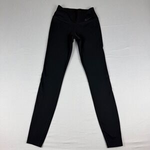 Nike Dri Fit Womens Black Athletic Leggings Pants XS Tight Fit Workout